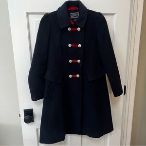 Rothschild Girls Faux Wool Military Style Dress Coat - Size 14